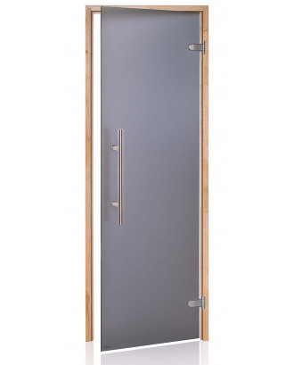 Ușă Sauna Ad Premium Lumină, Arin, Gri Mat 70x190cm USI SAUNA