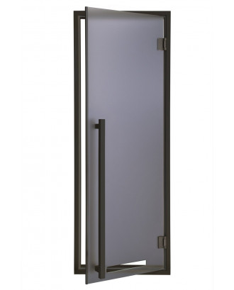 Ușă de saună Reclamă modernă, Aspen, gri mat 90x210cm UȘI DE SAUNĂ