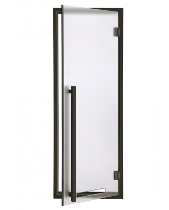 Ușă de saună Reclamă modernă, Aspen, transparentă mată 90x210cm UȘI DE SAUNĂ