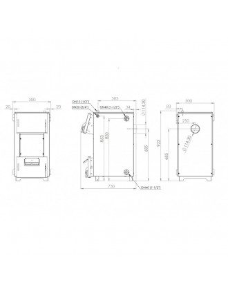 Cazan Incalzire Peleti FREEDOM STANDART 16 kW CADANE DE INCALZIRE