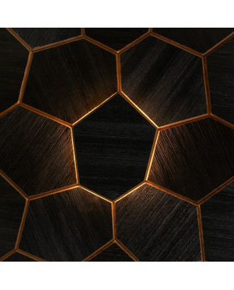 Element decorativ Royal Black Thermo, Abachi, LED ILUMINAT SAUNA SI HAMMAM