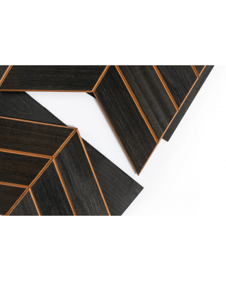 Panouri decorative din lemn Bermuda Thremo Negru, Abachi LEMN SAUNA
