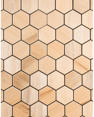 Panouri decorative din lemn Hexa S Light, Abachi LEMN SAUNA