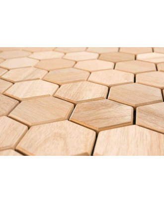 Panouri decorative din lemn Hexa S Light, Abachi LEMN SAUNA