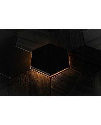 Element decorativ Hexa Negru, Abachi, LED ILUMINAT SAUNA SI HAMMAM