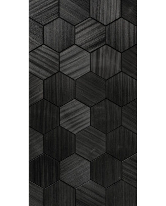 Panouri decorative din lemn Hexa XL Negru, Abachi LEMN SAUNA