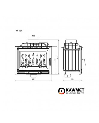 Semineu Insert KAWMET W13 11,5 kW EKO SEMINELE