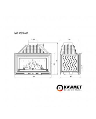 Semineu Insert KAWMET W15 13,5 kW ECO SEMINELE