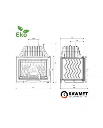 Semineu Insert KAWMET W17 16kW Panorama SEMINELE