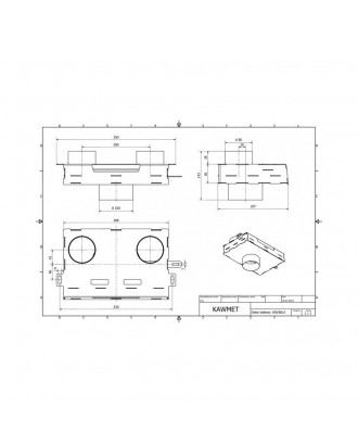 Adaptor din oțel pentru alimentarea cu aer extern la șeminee W16 - W17 ECO SEMINELE